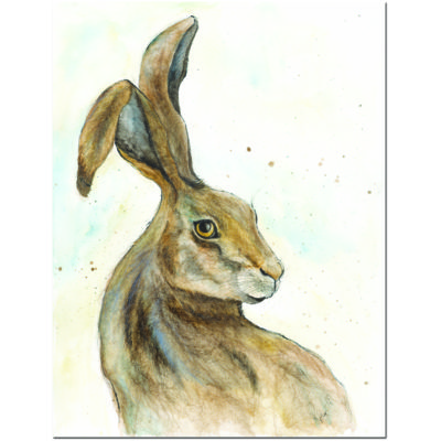 Rachel Farr Noise Underfoot Hare watercolour E